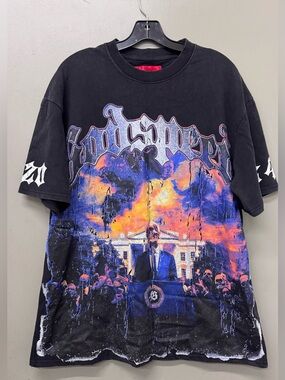 NWT Godspeed Skull Graphic T-Shirt Oversized Gothic Streetwear Tee size XL